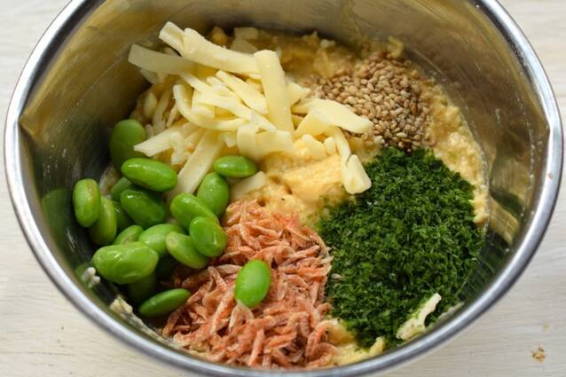 低糖質おから枝豆チーズ蒸しパンの作り方の手順5