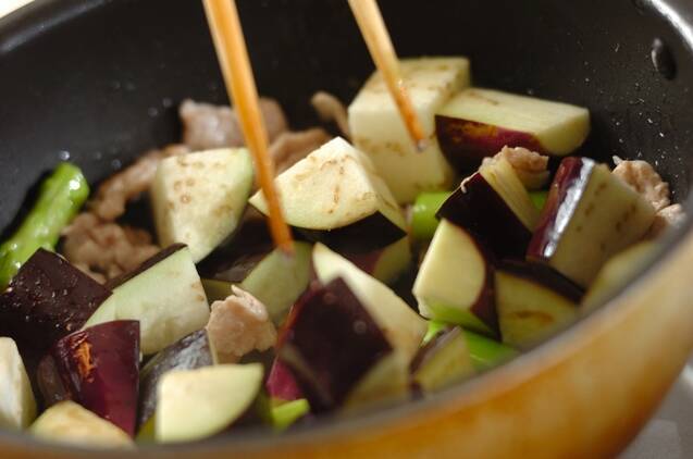ナスと豚のみそ炒めの作り方の手順6