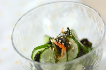 キュウリとワカメの酢の物