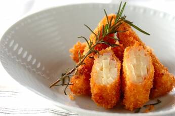 タケノコの生ハム巻きフライ