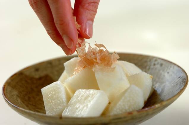 蒸し長芋のおかかがけの作り方の手順2