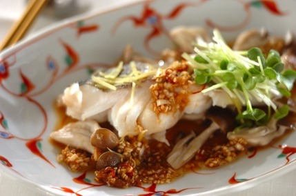 蒸し魚の薬味ソース