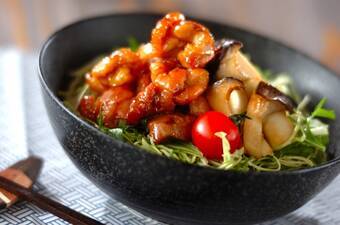 鶏もも肉の照り焼き丼