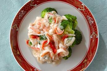 ブロッコリーのカニあんかけ