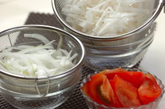 サラダ風豚しゃぶの作り方の手順2