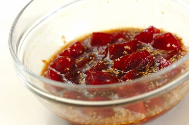 韓国風ポキの作り方の手順1