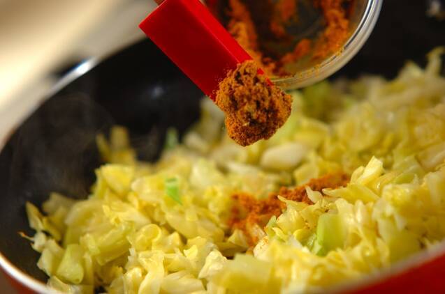 春キャベツのカレー風味コロッケの作り方の手順4