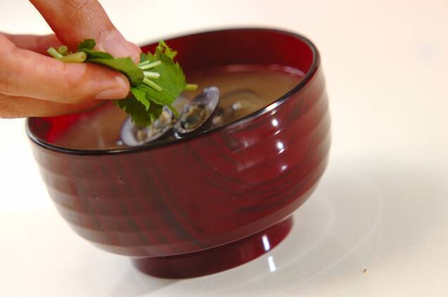 シジミのみそ汁の作り方の手順3