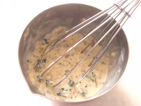 蒸し鶏と野菜のレムラードソースの下準備4