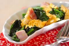 ベーコンとホウレン草の炒めもの