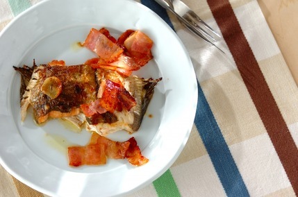 カレイのガーリックベーコンソテー