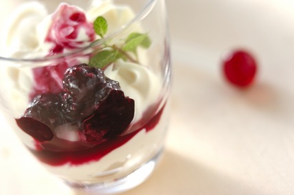 ブルーベリージャムとマスカルポーネのおやつ