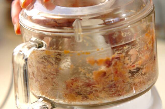 アジのつみれバーグの作り方の手順1