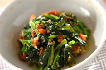 ホウレン草の梅ナムル