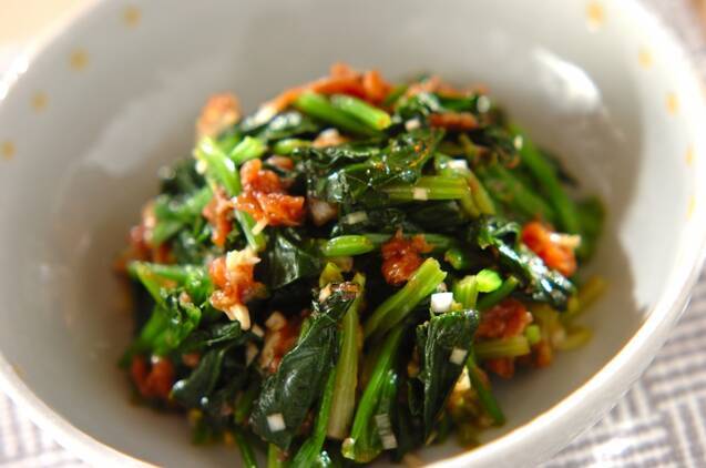 ほうれん草の梅ナムル