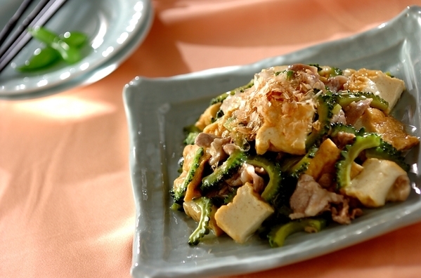 ゴーヤと厚揚げの塩あんかけ