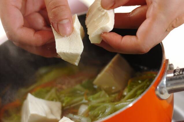 崩し豆腐の野菜あんの作り方の手順4