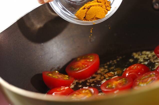 エビとアサリのピラフの作り方の手順4