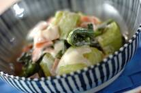 チンゲンサイのクリーム煮