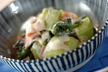 チンゲンサイのクリーム煮