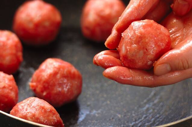 ミートボールのカレー風味チーズクリームソースの作り方の手順4