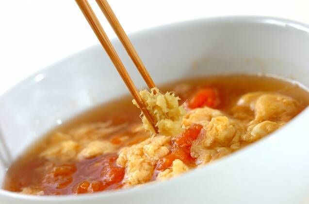 トマトの卵とじの作り方の手順4