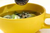 ネギとホウレン草のスープの作り方2