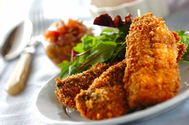 アジフライのフレッシュトマトソース