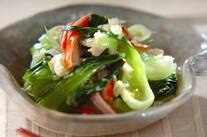 チンゲンサイのネギ塩和え