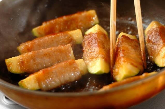 豚肉のズッキーニ巻きの作り方の手順4