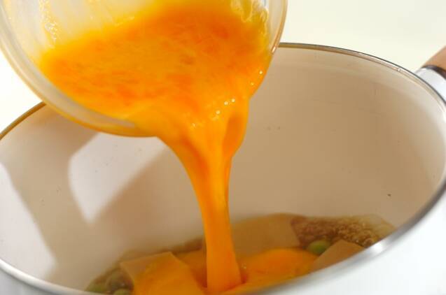 高野豆腐の卵とじの作り方の手順4