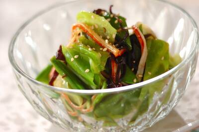 キャベツとスナップエンドウの中華サラダ 副菜 のレシピ 作り方 E レシピ 料理のプロが作る簡単レシピ