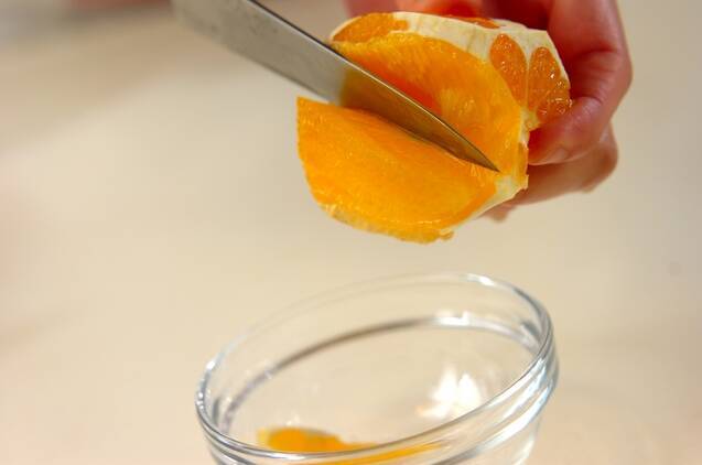 葛きりのオレンジソースの作り方の手順2