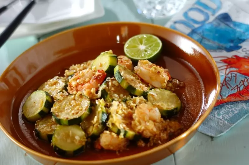 ズッキーニとエビの薬味サラダ 副菜 レシピ 作り方 E レシピ 料理のプロが作る簡単レシピ