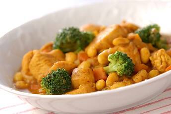 鶏肉と豆のカレー煮