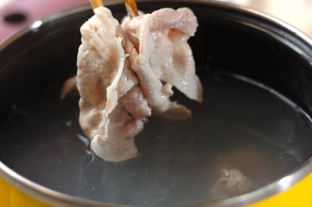 豚肉の冷しゃぶノンオイル豆乳ソースの作り方の手順3