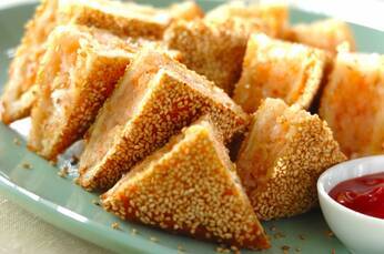 エビのすり身サンド揚げ