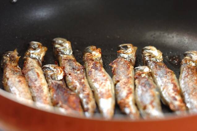 シシャモの田作り風の作り方の手順2