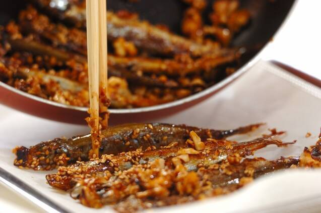 シシャモの田作り風の作り方の手順4