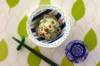 キュウリとちくわのからしマヨネーズ和え