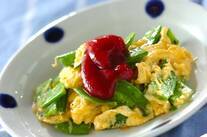 キヌサヤの卵炒め