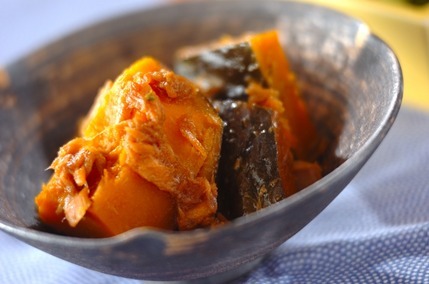 カボチャとツナの煮物