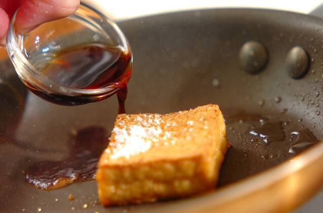 厚揚げの甘辛煮の作り方の手順2