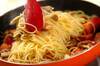 たっぷりキノコのスパゲティーの作り方の手順8