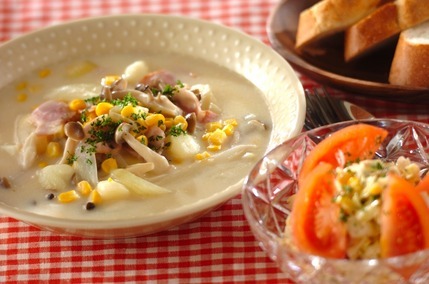 クリームシチュー・ツナサラダ