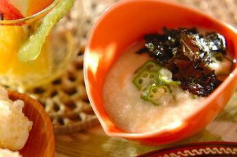 オクラのみそとろろ