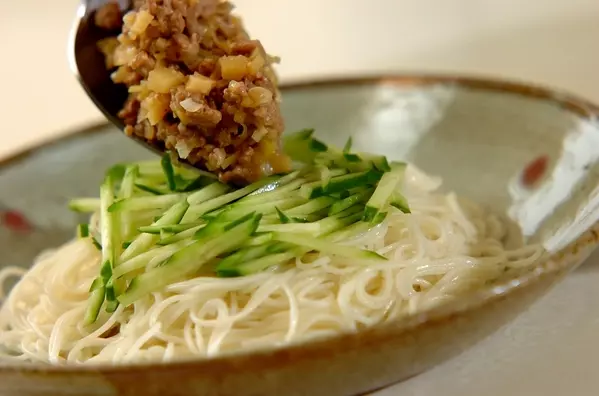 肉みそ素麺の献立の作り方3