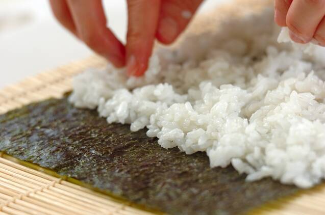 ワサビタルタルの巻き寿司の作り方の手順4
