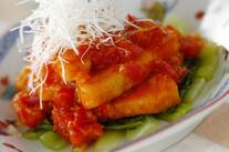 ビンチョウマグロのチリソースからめ