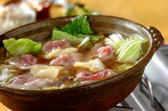 豚肉と白菜のチーズ鍋